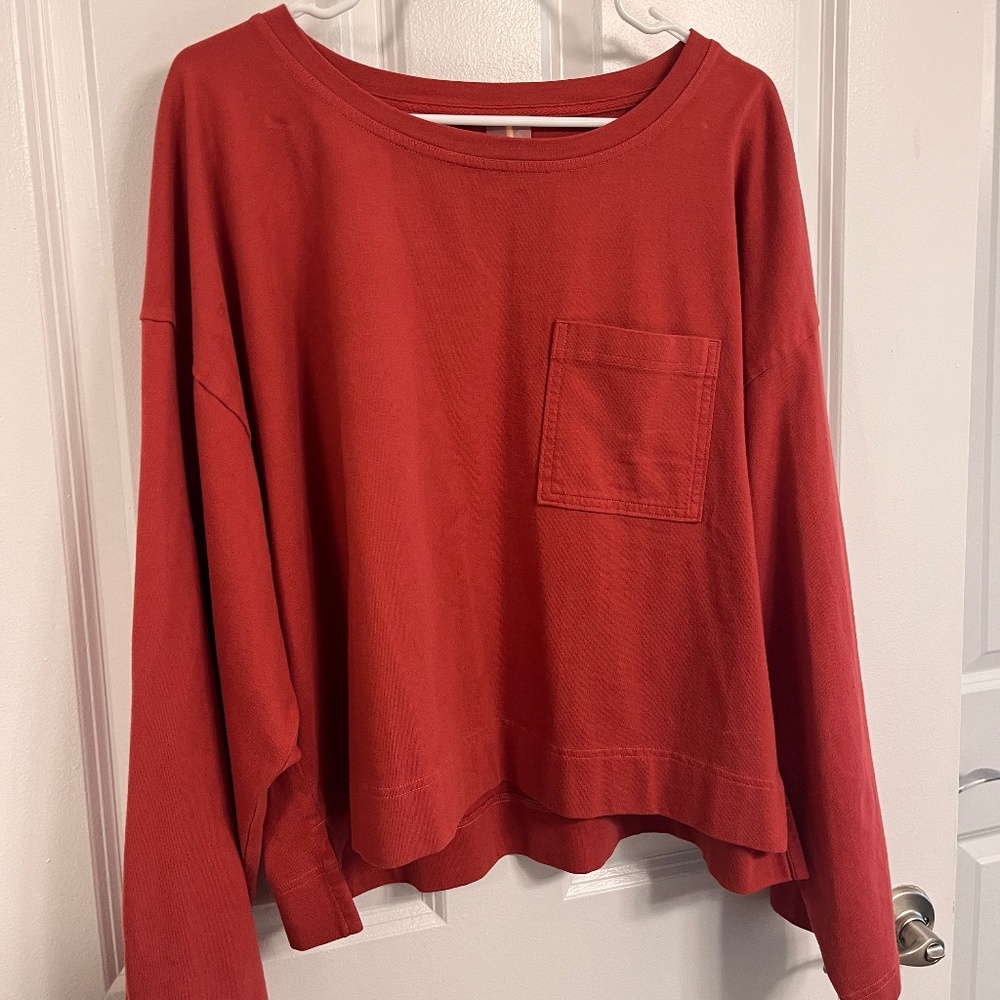 long sleeve cropped shirt